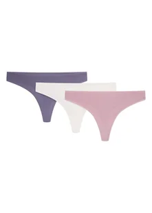 Majtki stringi Sol-Sol 3-pak Esotiq różowy, fioletowy, kremowy M - Majtki damskie - miniaturka - grafika 1