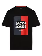 Koszulki męskie - Jack & Jones - T-shirt męski  JJOscar, czarny - miniaturka - grafika 1