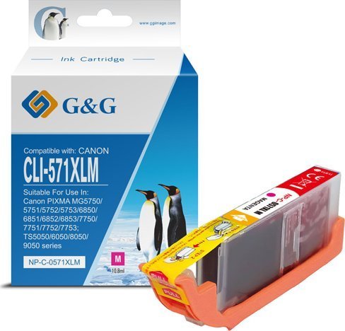 Tusz G&G kompatybilny z CLI571M XL, NP-C-0CL571XLM, magenta, 10,8ml