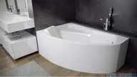 Wanny - Besco Rima 130x85cm wanna asymetryczna lewa + obudowa + syfon #WAR-130-NL/OAR-130-P/L/19975 - miniaturka - grafika 1