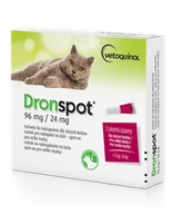 Artykuły przeciw pasożytom - Bayer BAYER Dronspot roztwór do nakrapiania dla dużych kotów o masie ciała od 5 do 8kg 2x1,12ml) 39102-uniw - miniaturka - grafika 1