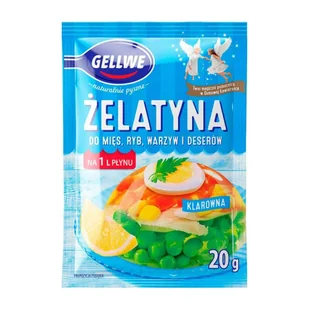 Gellwe ŻELATYNA SPOŻYWCZA 20G 1X25) zakupy dla domu i biura 16533648 - Dodatki do ciast w proszku - miniaturka - grafika 1