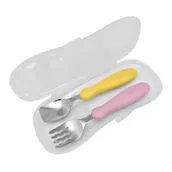 Sztućce dla dzieci - Sztućce z etui mango/peach - miniaturka - grafika 1