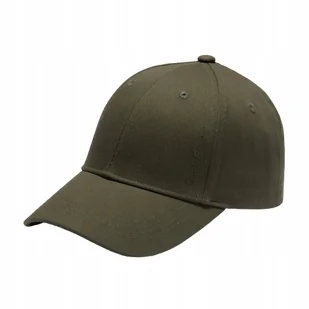 Czapka z daszkiem męska khaki bejsbolówka ozdobny haft OM-ACCS-0102 V2 - Czapki i chusty sportowe męskie - miniaturka - grafika 1