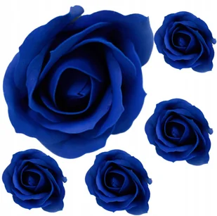 KWIATY MYDLANE róże róża z mydła główka granatowa 5 szt - Sztuczne kwiaty - miniaturka - grafika 1