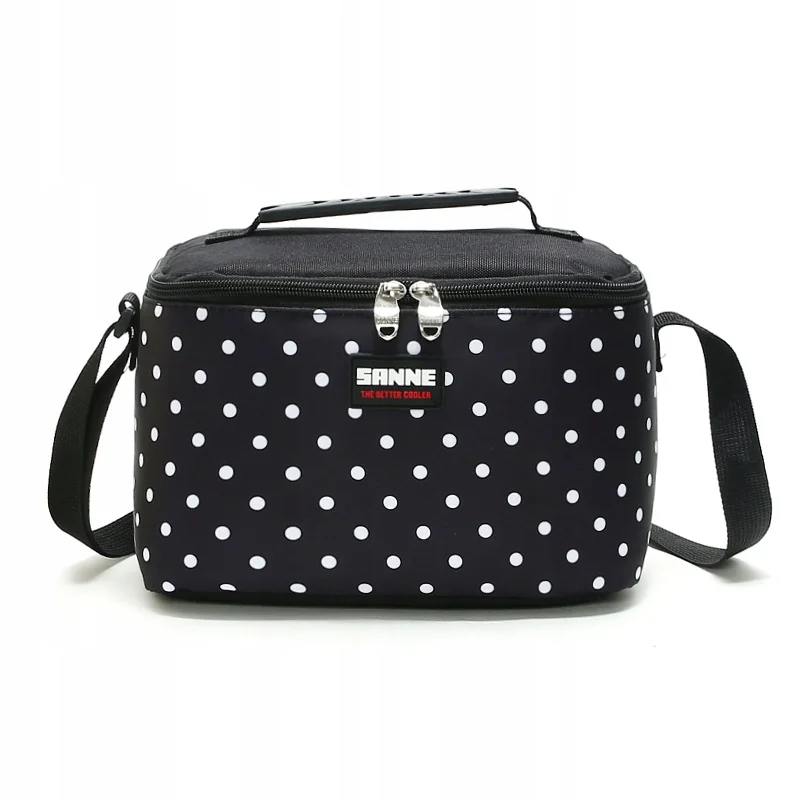 TORBA TERMICZNA IZOLACYJNA LUNCH BOX PIKNIK 5L CZARNY KWIATY