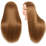 Pozostałe akcesoria fryzjerskie - TEMU 70-cm długa prostokątna brązowa peruka do głowy manekina - Realistyczna do szkolenia fryzjerów z naturalnym wyglądem, idealna do praktyki - miniaturka - grafika 1
