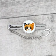 Spinki do mankietów i krawatów - Kot Tricolor Spinka do krawata Męska biżuteria - miniaturka - grafika 1