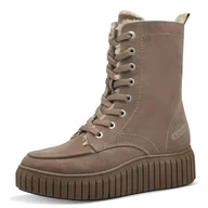 Śniegowce damskie - s.Oliver Damskie buty WL Lace Boot 5-26240-43 śniegowce, szarobrązowe (taupe), 40 EU, szarobrązowy, 40 EU - miniaturka - grafika 1