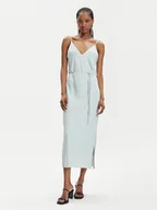 Sukienki - Calvin Klein Sukienka letnia K20K206776 Zielony Regular Fit - miniaturka - grafika 1