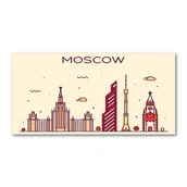 Foto gadżety - Foto obraz szkło hartowane Moskwa budynki - miniaturka - grafika 1