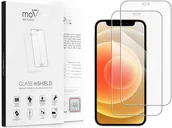 Szkła hartowane na telefon - 2 szt. | moVear 2.5D - Szkło hartowane do Apple iPhone 12 Mini (5.4") | Do Etui, fullGlue, 9H - miniaturka - grafika 1