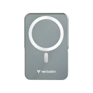 Powerbanki - Verbatim, powerbank z ładowaniem bezprzewodowym, 5V, ładowanie telefonu, 32268, 10 000mAh, Mocowanie magnetyczne, Szary - miniaturka - grafika 1