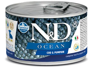 Farmina N&D Ocean canine COD & PUMPKIN PUPPY MINI KARMA MOKRA 140g - Mokra karma dla psów - miniaturka - grafika 1