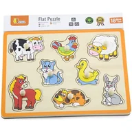 Układanki dla dzieci - VIGA VIGA 50017 Drewniane puzzle: Zwierzątka gospodarskie VG-50017 - miniaturka - grafika 1