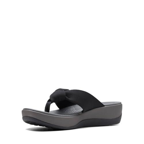 Clarks Klapki damskie Arla Glison, Czarna tkanina, 36 EU