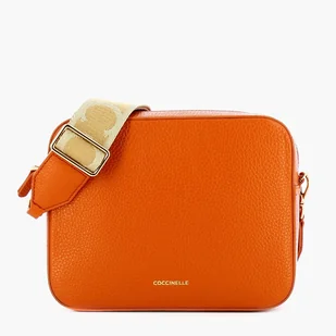Damska torba na ramię typu cross-body ze skóry naturalnej Coccinelle TEBE E5MN555M301R18 Jasnobrązowa (8059978521897) - Torebki damskie - miniaturka - grafika 1