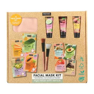 Sence Collection Facial Mask Kit XMASS - Zestaw maseczek i akcesoriów 14szt - Zestawy kosmetyków damskich - miniaturka - grafika 1