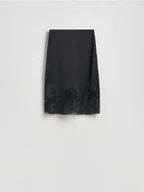 Spódnice - Reserved - Spódnica z koronką - czarny - miniaturka - grafika 1