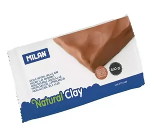 MILAN Glina naturalna do modelowania Milan samoutwardzalna lub do wypalania 400 g brązowa - Przybory szkolne - miniaturka - grafika 2