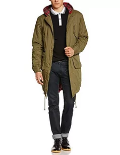 Merc of London płaszcz męski tobias, zielony (Combat Green), XL - Płaszcze męskie - miniaturka - grafika 1