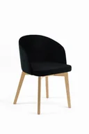 Krzesła - Flavio 2 krzesło tapicerowane czarne nogi buk naturalny - miniaturka - grafika 1