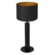 Lampy stojące - Luminex Table lamps 3664 Lampa stołowa lampka 1x60W E27 czarny/złoty - miniaturka - grafika 1