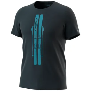 Koszulka męska Dynafit Graphic Co M S/S Tee Rozmiar: S / Kolor: turkusowy/niebieski - Koszulki sportowe męskie - miniaturka - grafika 1