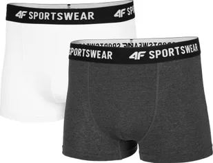 4f Bokserki męskie NOSH4 BIM001 biało-szary r. S - Majtki męskie - miniaturka - grafika 1