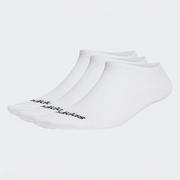 Skarpetki damskie - Skarpety stopki unisex adidas Thin Linear Low-Cut Socks 3 Pairs HT3447 white/black - miniaturka - grafika 1