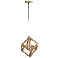 Lampy sufitowe - Polux Nowoczesna LAMPA wisząca SWEDEN 318688 metalowa kostka cube do salonu złota 318688 - miniaturka - grafika 1