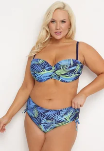 Granatowy Dwuczęściowy Komplet Bikini Biustonosz z Usztywnieniem Majtki Typu Figi Roseria - Stroje kąpielowe - miniaturka - grafika 1