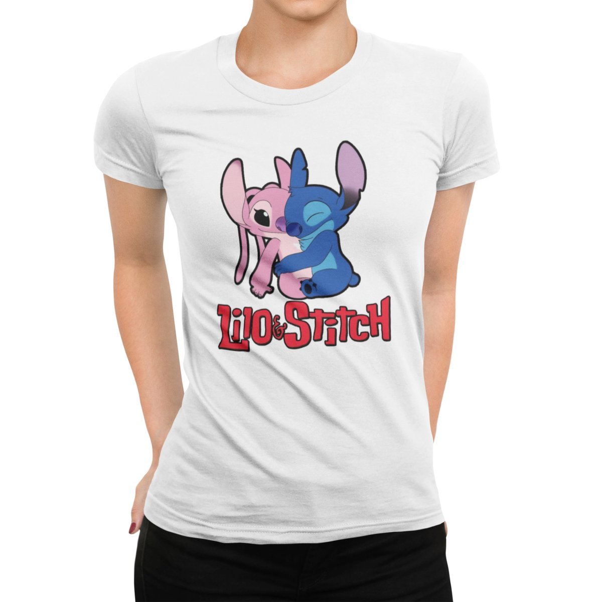 Koszulka T-Shirt Damska Z Nadrukiem Lilo Stich Stich Duży Wybór -Xl