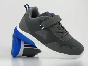 Buty sportowe dziecięce, adidasy American Club ES 118/23 ES119/23, szare - AMERICAN CLUB - Buty dla chłopców - miniaturka - grafika 1