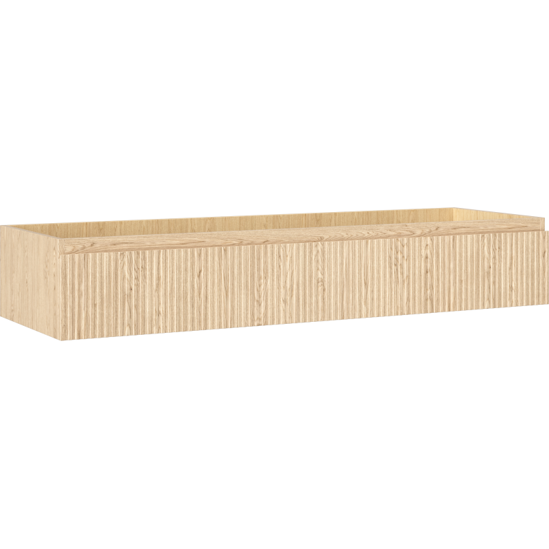 Mexen Rivel szafka łazienkowa podumywalkowa 140 cm, 1 szuflada, ryflowana , dąb - 91A20-14023-1-BF81