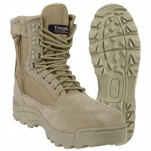 Buty Taktyczne Wojskowe Ochrona Brandit Trekkingowe z Zamkiem Coyote 47 - Buty trekkingowe męskie - miniaturka - grafika 1