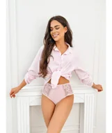 Majtki damskie - Donna Figi 239 Pudrowy róż XL Różowy - miniaturka - grafika 1