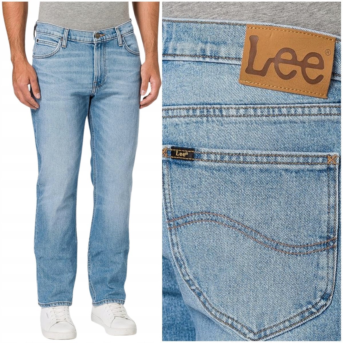 Lee WEST relaxed staright Worn In Camper proste spodnie jeansowe W32 L32