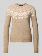 Swetry damskie - Sweter z dzianiny o kroju regular fit z dodatkiem wełny model ‘SIMONE’ - miniaturka - grafika 1