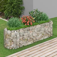 Donice - vidaXL Podwyższona donica gabionowa, galwanizowane żelazo 190x50x50 cm - miniaturka - grafika 1
