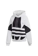 Bluzy damskie - Adidas damska bluza LRG LOGO HOODIE biały/czarny 40 - miniaturka - grafika 1