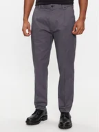 Garnitury - Calvin Klein Spodnie garniturowe Modern Twill Tapered Pleat K10K111490 Szary Slim Fit - miniaturka - grafika 1