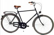 Rowery - Dallas Bike Holland City 3spd 28 cali Męski Czarny z brązem - miniaturka - grafika 1