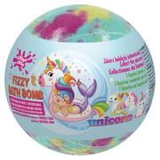 Kosmetyki do kąpieli - CHLAPU CHLAP Musująca Kula do kąpieli z niespodzianką Unicorn - Bubble Gum (guma balonowa) 1szt - miniaturka - grafika 1