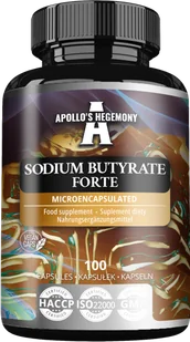 APOLLO'S HEGEMONY SODIUM BUTYRATE FORTE MAŚLAN SODU 100 KAPSUŁEK - Układ pokarmowy - miniaturka - grafika 1