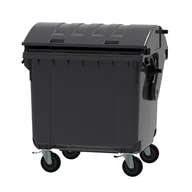Kosze na śmieci - B2B Partner Plastikowy śmietnik do segregacji odpadu CLE 1100, antracyt MGBStandard1100,šedá - miniaturka - grafika 1