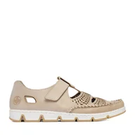 Półbuty damskie - Półbuty Rieker CEO-49958-61 Beżowy - miniaturka - grafika 1