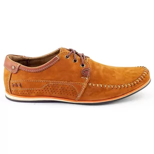 Buty Męskie skórzane mokasyny 875 camel - Komodo - Mokasyny męskie - miniaturka - grafika 1