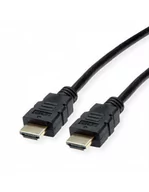 Kable - ROLINE Szybki kabel HDMI  z Ethernetem, TPE, czarny, 5 m - miniaturka - grafika 1
