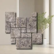 Kostki brukowe i krawężniki - Trawertyn Ash Argent Antykowany Bębnowany 3 cm 1kpl=0,742m2 Komplet Rzymski - miniaturka - grafika 1